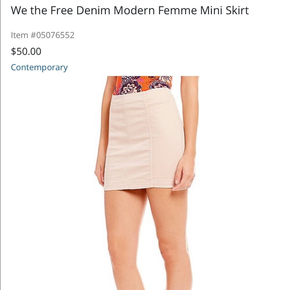 Free People Modern Femme Denim Mini Skirt